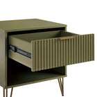 Manhattan Comfort Dumbo Modern 2-Piece Dresser Set in Olive Green - 2-DB01-OG