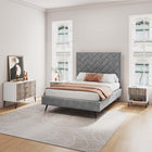 Manhattan Comfort Dumbo Modern 2-Piece Dresser Set in Rustic Gray and White - 2-DB01-WG