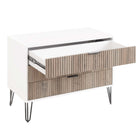 Manhattan Comfort Dumbo Modern 2-Piece Dresser Set in Rustic Gray and White - 2-DB01-WG
