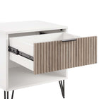 Manhattan Comfort Dumbo Modern 2-Piece Dresser Set in Rustic Gray and White - 2-DB01-WG