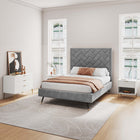 Manhattan Comfort Dumbo Modern 2-Piece Dresser Set in White - 2-DB01-WH