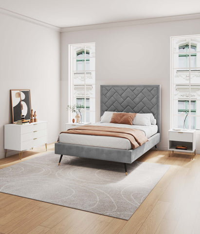 Manhattan Comfort Dumbo Modern 2-Piece Dresser Set in White