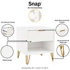 Manhattan Comfort Dumbo Modern 2-Piece Dresser Set in White - 2-DB01-WH