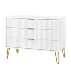 Manhattan Comfort Dumbo Modern 2-Piece Dresser Set in White - 2-DB01-WH