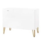 Manhattan Comfort Dumbo Modern 2-Piece Dresser Set in White - 2-DB01-WH