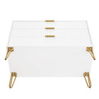 Manhattan Comfort Dumbo Modern 2-Piece Dresser Set in White - 2-DB01-WH