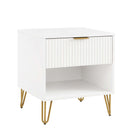 Manhattan Comfort Dumbo Modern 2-Piece Dresser Set in White - 2-DB01-WH