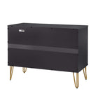 Manhattan Comfort Dumbo Modern 2-Piece Dresser Set in Black - 2-DB02-BK