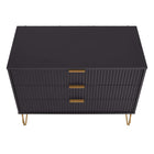 Manhattan Comfort Dumbo Modern 2-Piece Dresser Set in Black - 2-DB02-BK