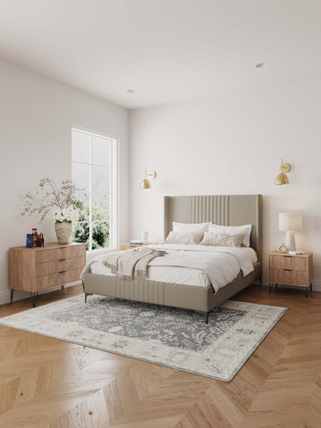 Manhattan Comfort Dumbo Modern 2-Piece Dresser Set in Golden Brown