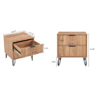 Manhattan Comfort Dumbo Modern 2-Piece Dresser Set in Golden Brown - 2-DB02-GB