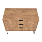 Manhattan Comfort Dumbo Modern 2-Piece Dresser Set in Golden Brown - 2-DB02-GB