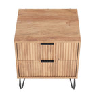 Manhattan Comfort Dumbo Modern 2-Piece Dresser Set in Golden Brown - 2-DB02-GB