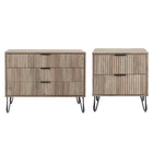 Manhattan Comfort Dumbo Modern 2-Piece Dresser Set in Rustic Gray
