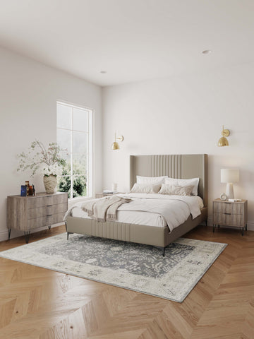Manhattan Comfort Dumbo Modern 2-Piece Dresser Set in Rustic Gray