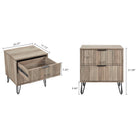 Manhattan Comfort Dumbo Modern 2-Piece Dresser Set in Rustic Gray - 2-DB02-GY