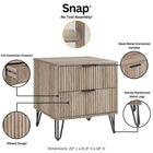 Manhattan Comfort Dumbo Modern 2-Piece Dresser Set in Rustic Gray - 2-DB02-GY