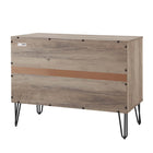 Manhattan Comfort Dumbo Modern 2-Piece Dresser Set in Rustic Gray - 2-DB02-GY