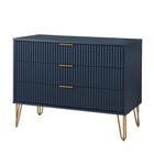 Manhattan Comfort Dumbo Modern 2-Piece Dresser Set in Midnight Blue - 2-DB02-MB