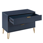 Manhattan Comfort Dumbo Modern 2-Piece Dresser Set in Midnight Blue - 2-DB02-MB