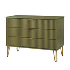Manhattan Comfort Dumbo Modern 2-Piece Dresser Set in Olive Green - 2-DB02-OG