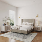 Manhattan Comfort Dumbo Modern 2-Piece Dresser Set in Rustic Gray and White - 2-DB02-WG