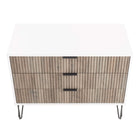 Manhattan Comfort Dumbo Modern 2-Piece Dresser Set in Rustic Gray and White - 2-DB02-WG