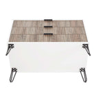 Manhattan Comfort Dumbo Modern 2-Piece Dresser Set in Rustic Gray and White - 2-DB02-WG
