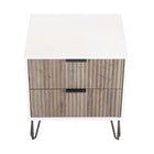 Manhattan Comfort Dumbo Modern 2-Piece Dresser Set in Rustic Gray and White - 2-DB02-WG
