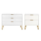 Manhattan Comfort Dumbo Modern 2-Piece Dresser Set in White