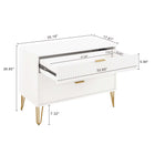 Manhattan Comfort Dumbo Modern 2-Piece Dresser Set in White - 2-DB02-WH
