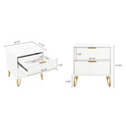 Manhattan Comfort Dumbo Modern 2-Piece Dresser Set in White - 2-DB02-WH