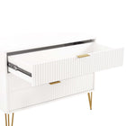 Manhattan Comfort Dumbo Modern 2-Piece Dresser Set in White - 2-DB02-WH