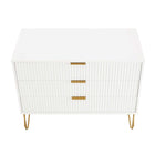 Manhattan Comfort Dumbo Modern 2-Piece Dresser Set in White - 2-DB02-WH