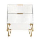 Manhattan Comfort Dumbo Modern 2-Piece Dresser Set in White - 2-DB02-WH