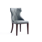 Manhattan Comfort Reine Traditional Wood Upholstered Dining Chair in Gray - Set of 4