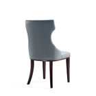 Manhattan Comfort Reine Traditional Wood Upholstered Dining Chair in Gray - Set of 4