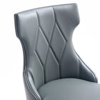 Manhattan Comfort Reine Traditional Wood Upholstered Dining Chair in Gray - Set of 4