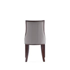 Manhattan Comfort Fifth Avenue Traditional Wood Upholstered Dining Chair in Gray - Set of 4
