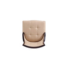 Manhattan Comfort Fifth Avenue Traditional Wood Upholstered Dining Chair in Tan - Set of 4