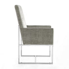 Manhattan Comfort Element Modern Velvet Metal Dining Chair in Steel - Set of 2 - 2-DC029-ST