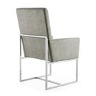 Manhattan Comfort Element Modern Velvet Metal Dining Chair in Steel - Set of 2 - 2-DC029-ST