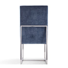 Manhattan Comfort Element Modern Velvet Metal Dining Chair in Blue - Set of 2 - 2-DC030-BL