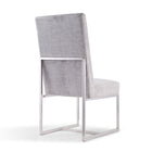 Manhattan Comfort Element Modern Velvet Metal Dining Chair in Gray - Set of 2 - 2-DC030-GY