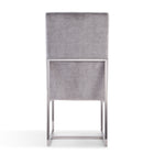 Manhattan Comfort Element Modern Velvet Metal Dining Chair in Gray - Set of 2 - 2-DC030-GY