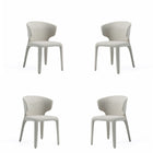 Manhattan Comfort Conrad Mid-Century Modern Upholstered Dining Chair in Wheat - Set of 4