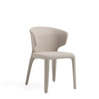 Manhattan Comfort Conrad Mid-Century Modern Upholstered Dining Chair in Wheat - Set of 4