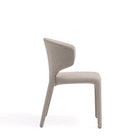 Manhattan Comfort Conrad Mid-Century Modern Upholstered Dining Chair in Wheat - Set of 4
