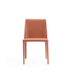 Manhattan Comfort Paris Modern Vegan Leather Dining Chair in Clay - Set of 4