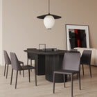 Manhattan Comfort Paris Modern Vegan Leather Dining Chair in Gray - Set of 4